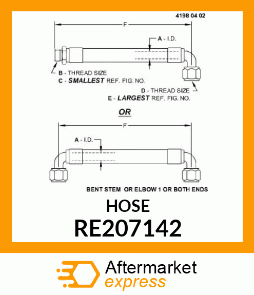 HYDRAULIC HOSE RE207142