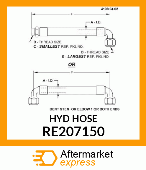 HYDRAULIC HOSE RE207150