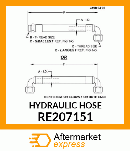 HYDRAULIC HOSE RE207151