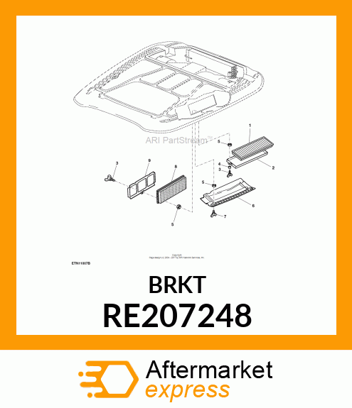 BRACKET, FRESH AIR FILTER RE207248