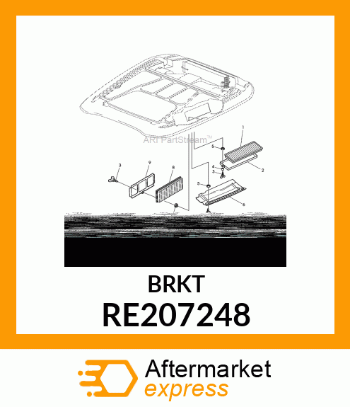 BRACKET, FRESH AIR FILTER RE207248