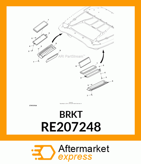 BRACKET, FRESH AIR FILTER RE207248