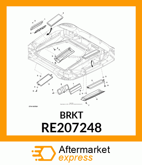 BRACKET, FRESH AIR FILTER RE207248