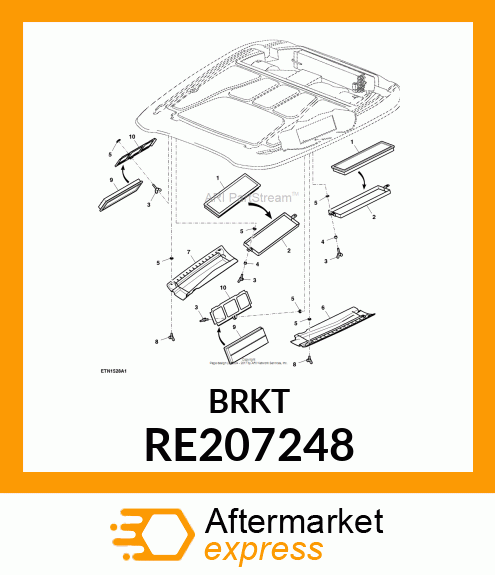 BRACKET, FRESH AIR FILTER RE207248