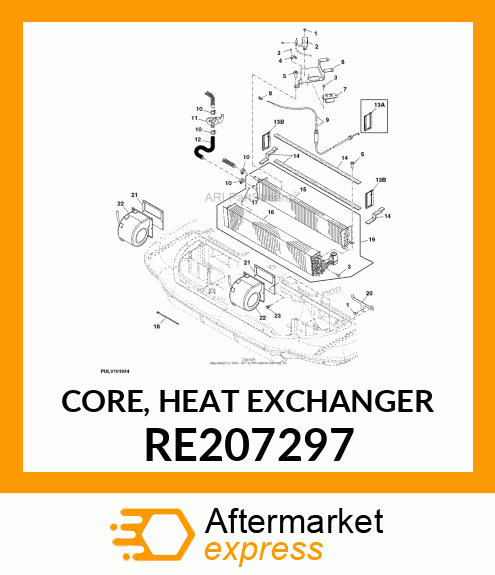 CORE, HEAT EXCHANGER RE207297