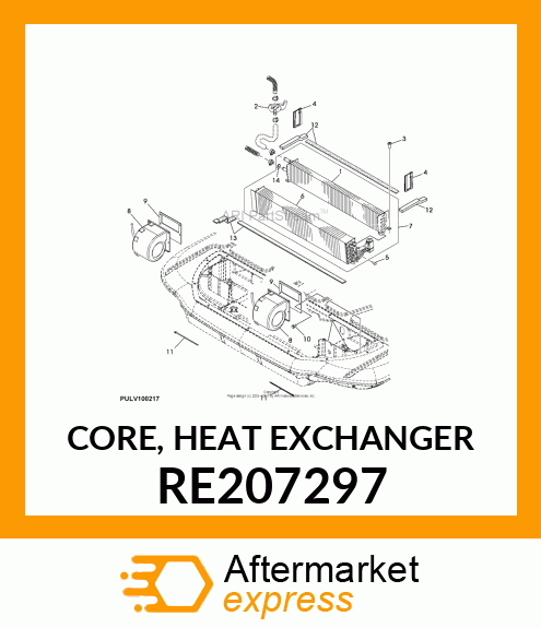 CORE, HEAT EXCHANGER RE207297