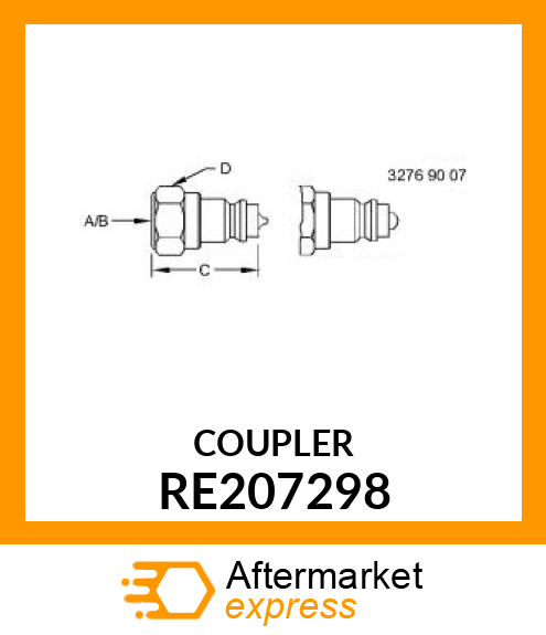 HYDR.QUICK COUPLER SOCKET, HYDRAULI RE207298