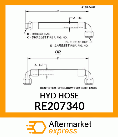 HYDRAULIC HOSE RE207340