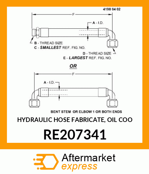 HYDRAULIC HOSE RE207341