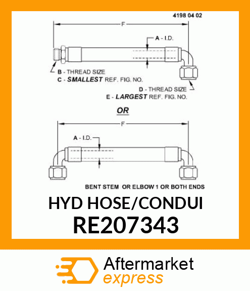 HYDRAULIC HOSE RE207343