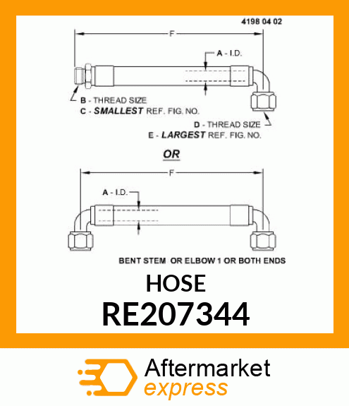 HYDRAULIC HOSE RE207344