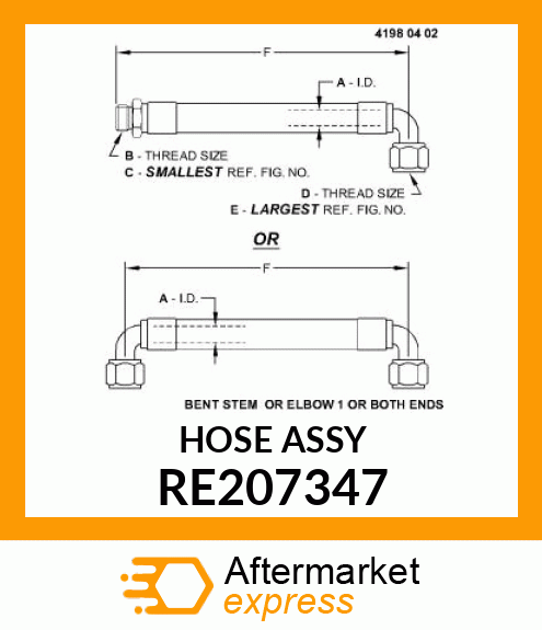 HYDRAULIC HOSE RE207347