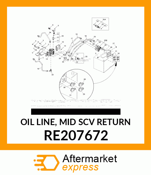 OIL LINE, MID SCV RETURN RE207672