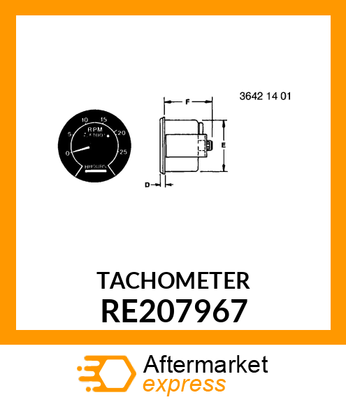 TACHOMETER RE207967