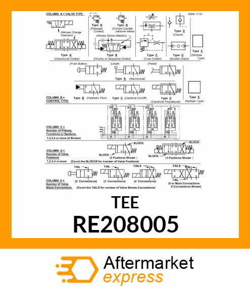 TEE FITTING,SPECIAL,SWRT W/SHUTTLE RE208005