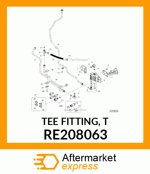 TEE FITTING, T RE208063