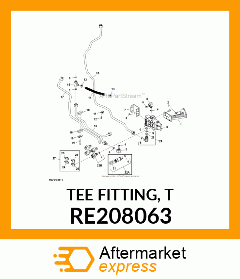 TEE FITTING, T RE208063