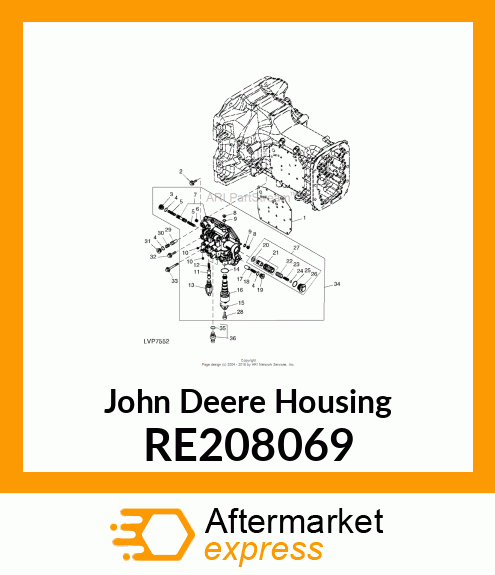 HOUSING, EH REVERSER ASSEMBLY PR/P RE208069