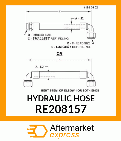 HYDRAULIC HOSE RE208157