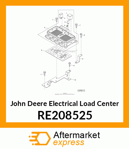 Spare part RE208525 + ELECTRICAL LOAD CENTER, CAB DUAL VE