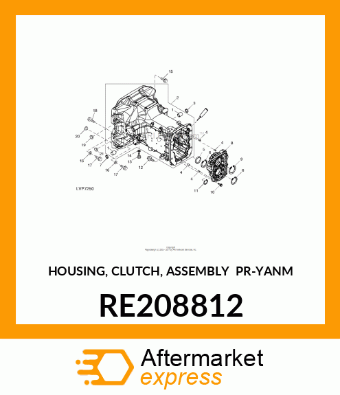 HOUSING, CLUTCH, ASSEMBLY PR RE208812