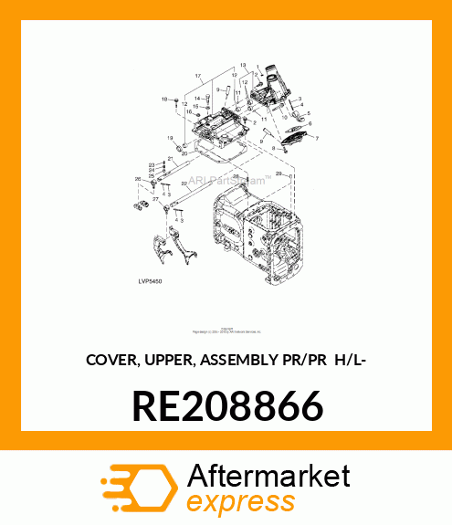 COVER, UPPER, ASSEMBLY PR/PR H/L RE208866