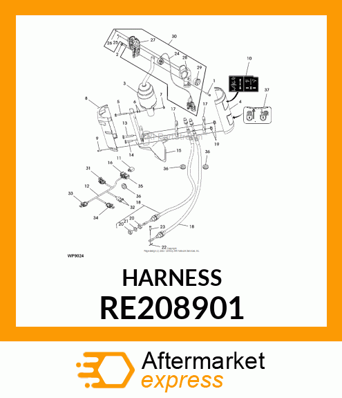 WIRING HARNESS, DELUXE MID RE208901