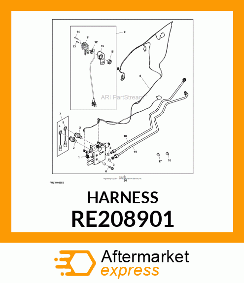 WIRING HARNESS, DELUXE MID RE208901