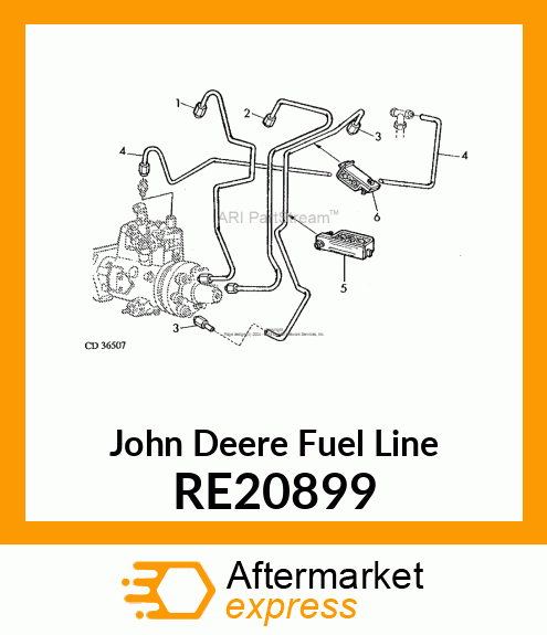 FUEL LINE,INJECTOR #2 RE20899