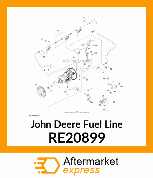 FUEL LINE,INJECTOR #2 RE20899