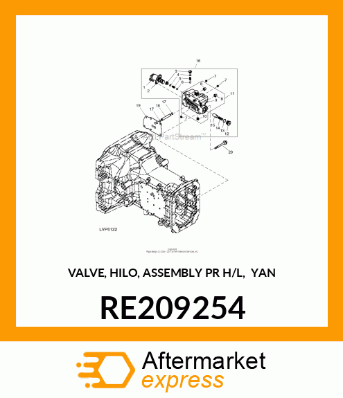 VALVE, HILO, ASSEMBLY PR H/L, YAN RE209254