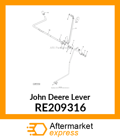 LEVER, FOOT THROTTLE CONTROL RE209316