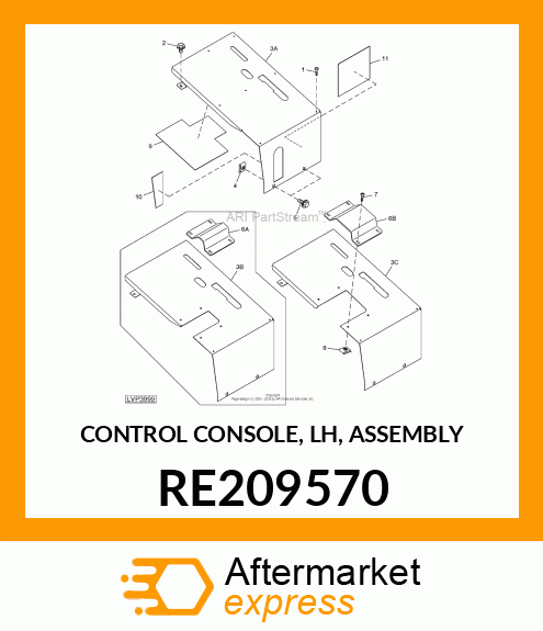 CONTROL CONSOLE, LH, ASSEMBLY RE209570