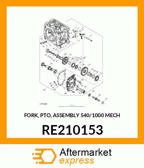 FORK, PTO, ASSEMBLY 540/1000 MECH RE210153