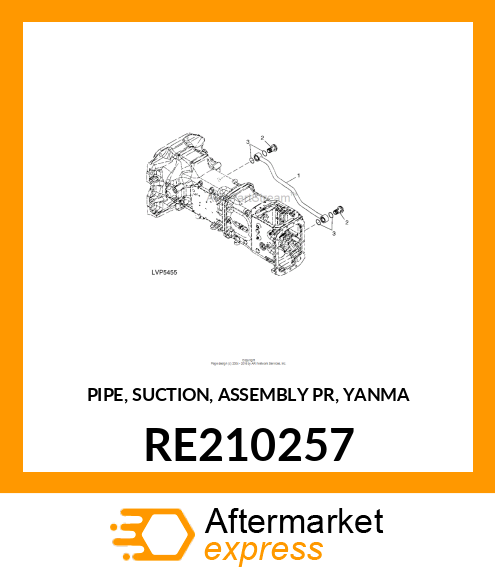 PIPE, SUCTION, ASSEMBLY PR, YANMA RE210257