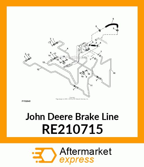 BRAKE LINE, LH RE210715