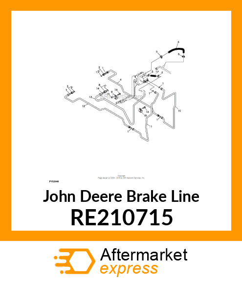 BRAKE LINE, LH RE210715