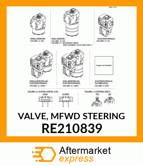 VALVE, MFWD STEERING RE210839