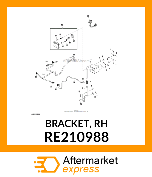 BRACKET, RH RE210988