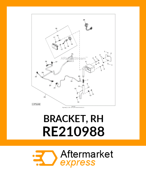 BRACKET, RH RE210988