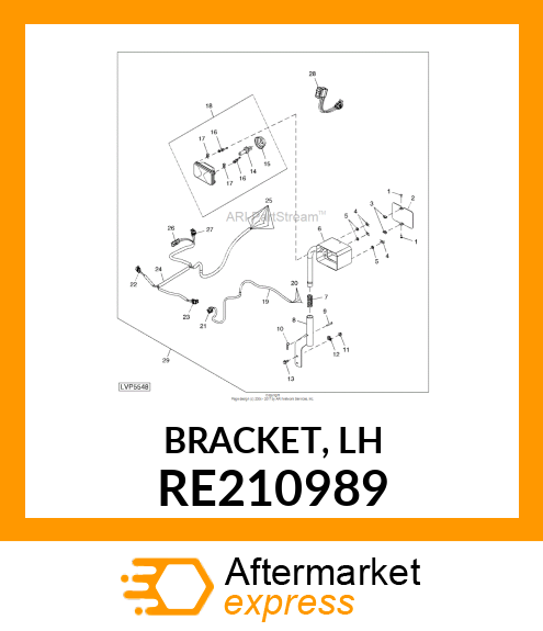 BRACKET, LH RE210989