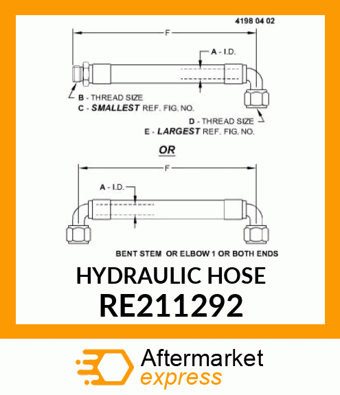 HYDRAULIC HOSE RE211292