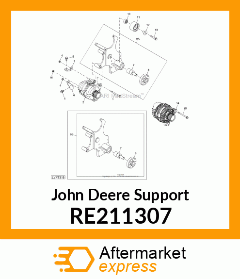 SUPPORT, ACCESSORY DRIVE, ASSEMBLY RE211307