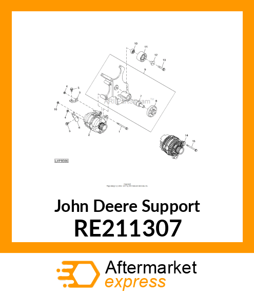 SUPPORT, ACCESSORY DRIVE, ASSEMBLY RE211307