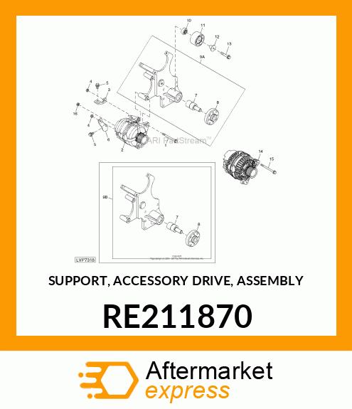 SUPPORT, ACCESSORY DRIVE, ASSEMBLY RE211870