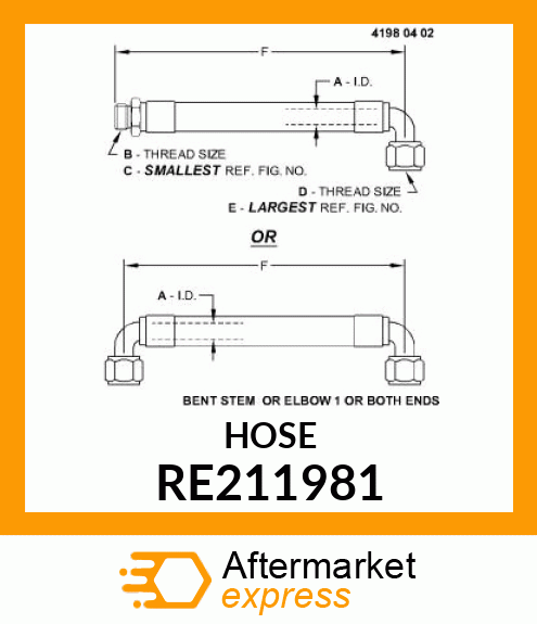 HYDRAULIC HOSE RE211981