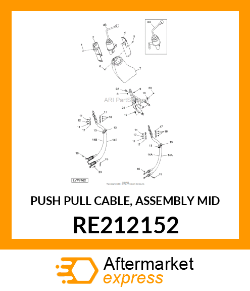 PUSH PULL CABLE, ASSEMBLY MID RE212152