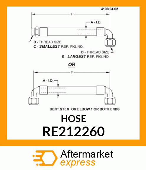 HYDRAULIC HOSE RE212260