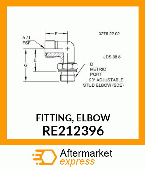 FITTING, ELBOW RE212396