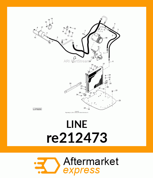 LINE, REFRIGERANT LINE re212473